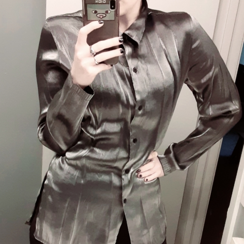 |3/$30| Metallic Dress Shirt
